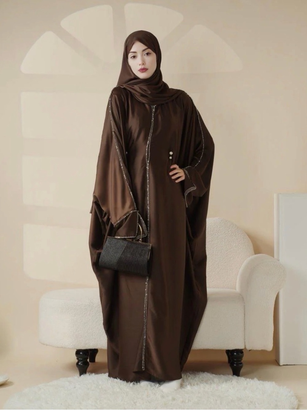 Luxury Abaya - Brown Kaftaan/Gown
